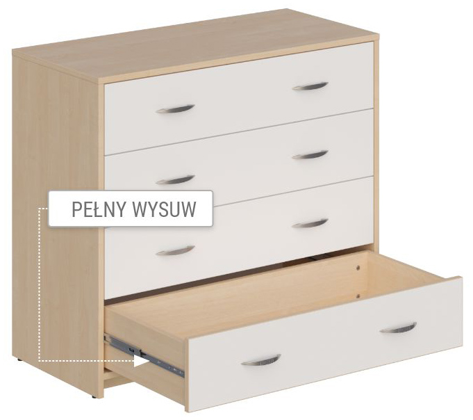 Pełny wysuw szuflad