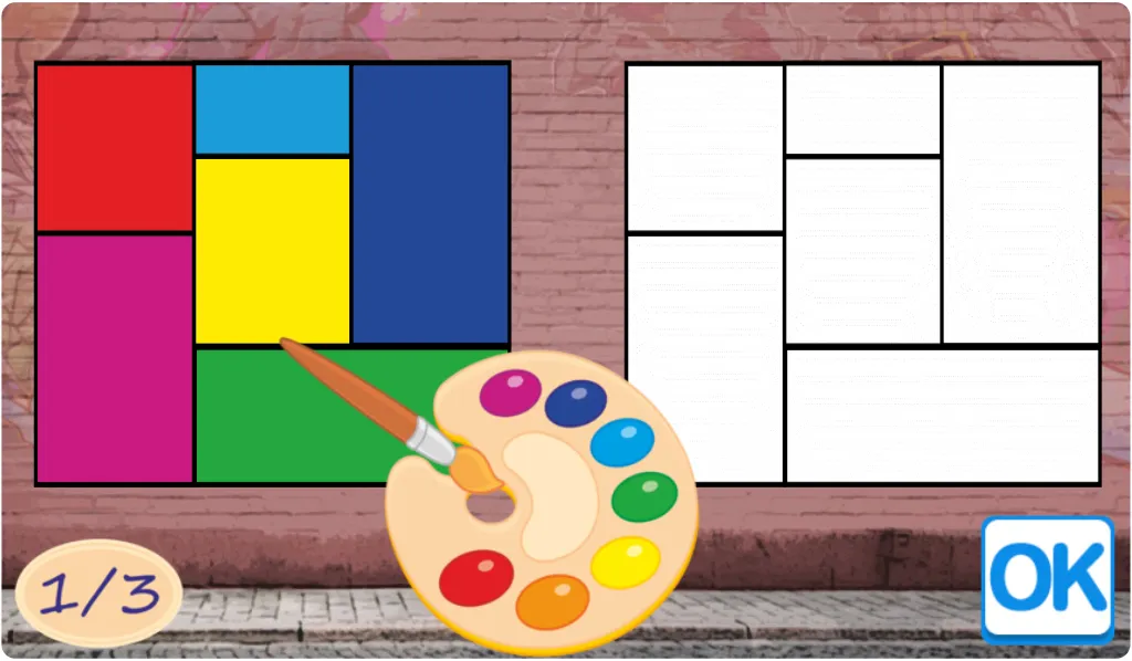 EduProgramy Gry na koncentrację - interaktywne zadanie kolorowania i łączenia elementów
