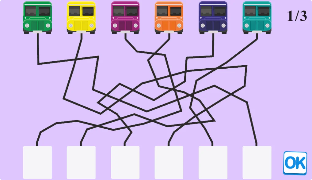 Ćwiczenia na koncentrację - doprowadzanie autobusu do celu