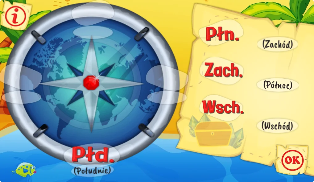 Edukacja przyrodnicza - zrzut: kierunki świata