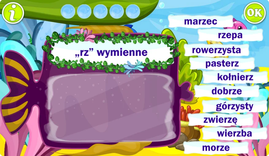 Język polski klasa 4-6 - pisownia rz wymienne
