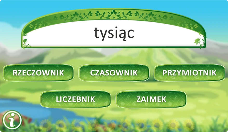 Język polski klasa 4-6 - ćwiczenie części mowy