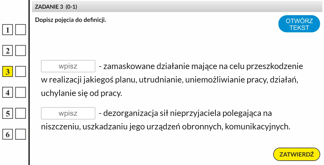 EduProgramy Egzamin ósmoklasisty Język polski - dopasowywanie pojęć do definicji