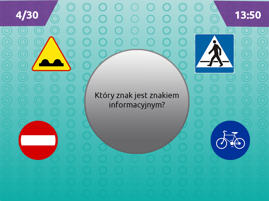 FunFloor Karta rowerowa - gra quiz z zasad ruchu drogowego