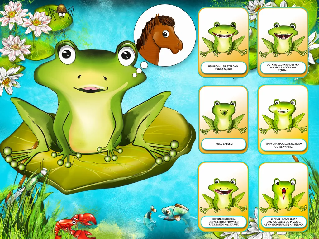 FunFloor Logopedia - gra Żabie miny