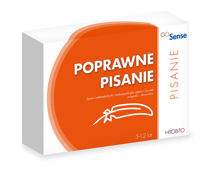 GoSense Poprawne pisanie - pudełko programu, widok od frontu
