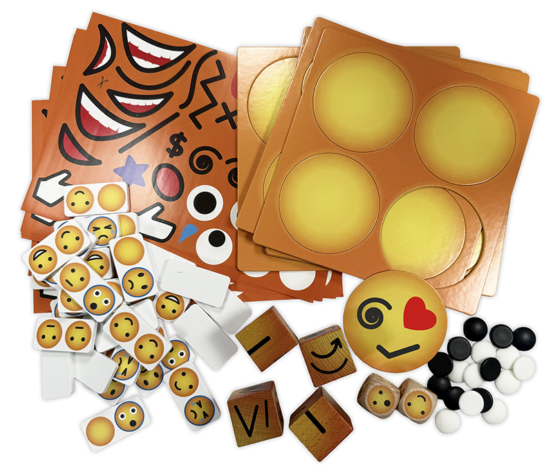 GoSense Język emocji - zawartość pudełka, karty i pomoce
