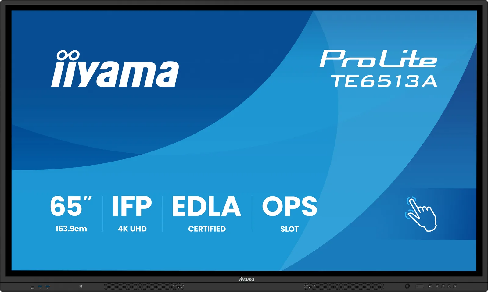 Monitor interaktywny iiyama ProLite TE6513A-B2AG 65 cali - widok od frontu