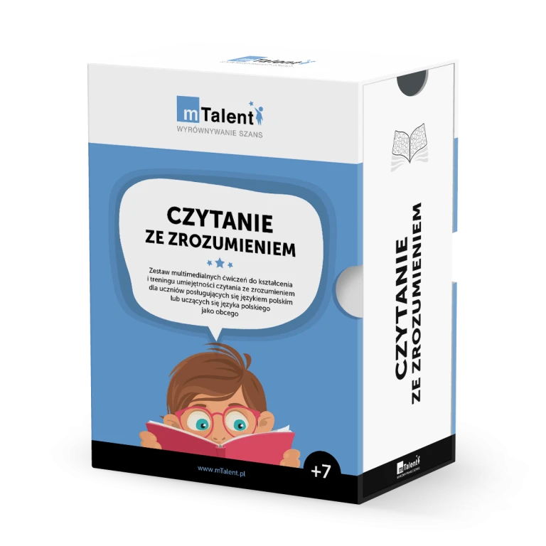 mTalent Czytanie ze zrozumieniem - pudełko programu z zestawu Lite