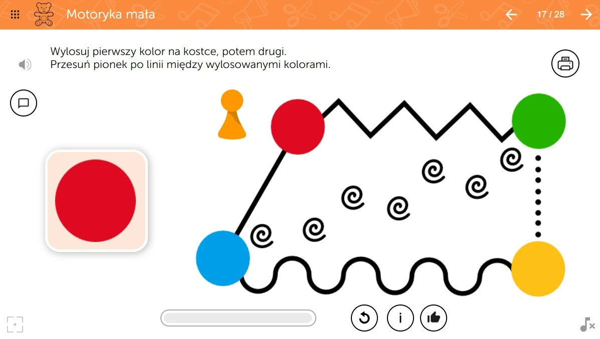 mTalent Wczesne wspomaganie rozwoju - ekran ćwiczenia percepcji