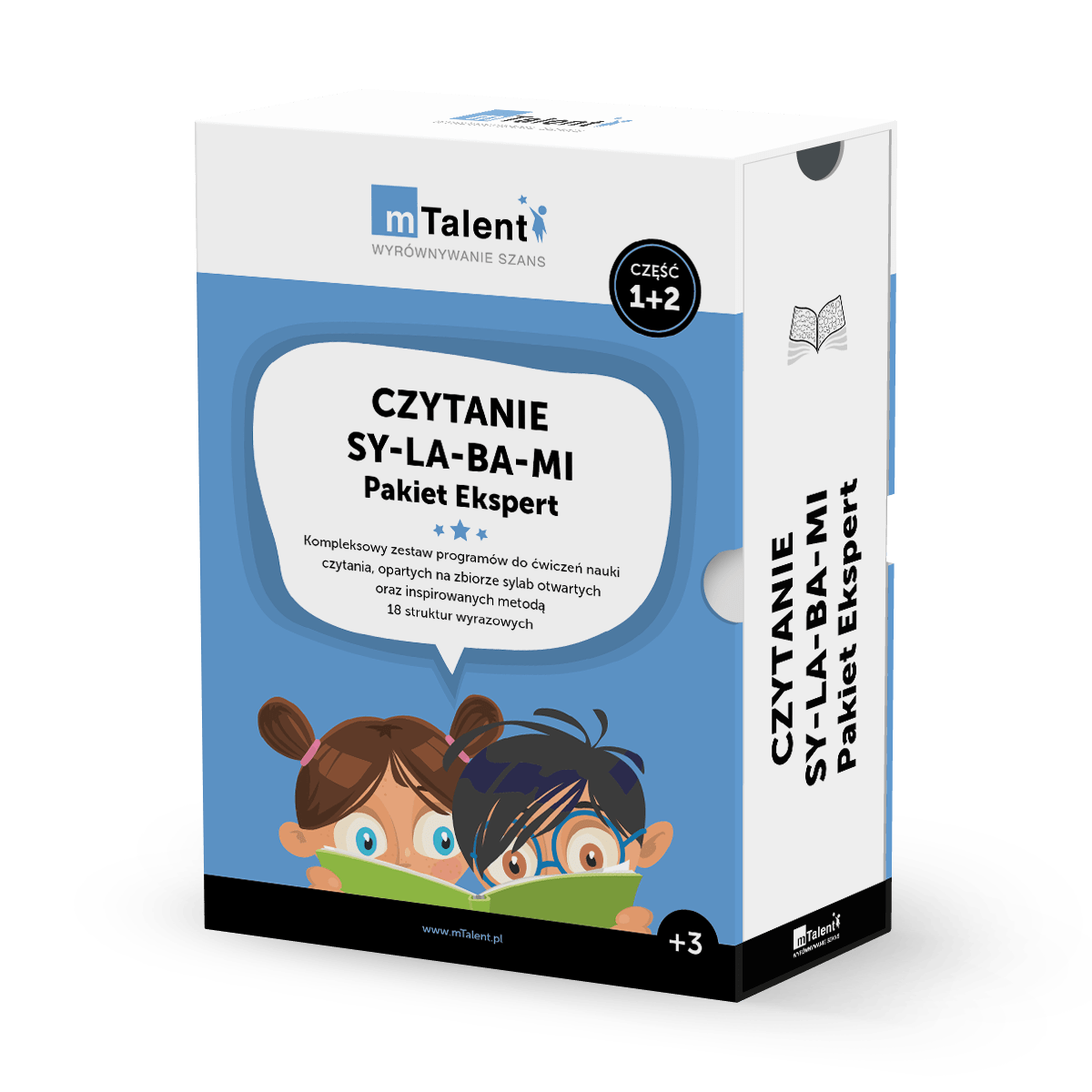 mTalent Czytanie SY-LA-BA-MI Pakiet Ekspert - pudełko pakietu, widok od frontu