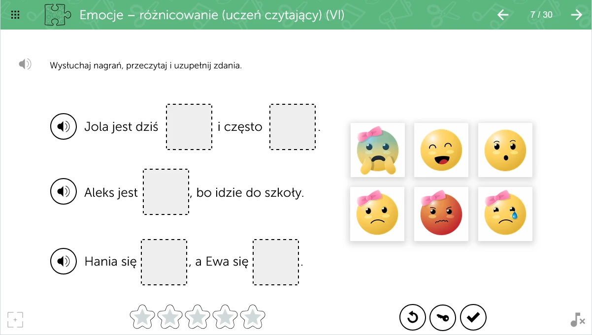 mTalent Autyzm. Mowa w kontekście społecznym cz. 1 - drugi ekran ćwiczenia