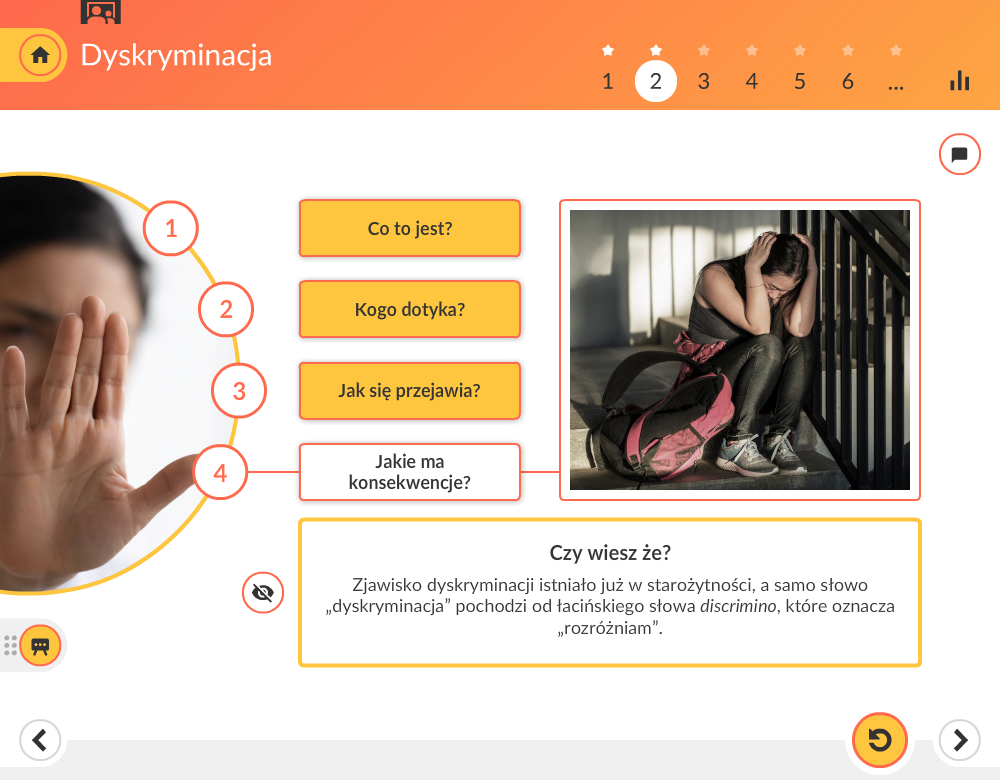 Będzie dobrze - plansza tematu Dyskryminacja z pytaniami do dyskusji