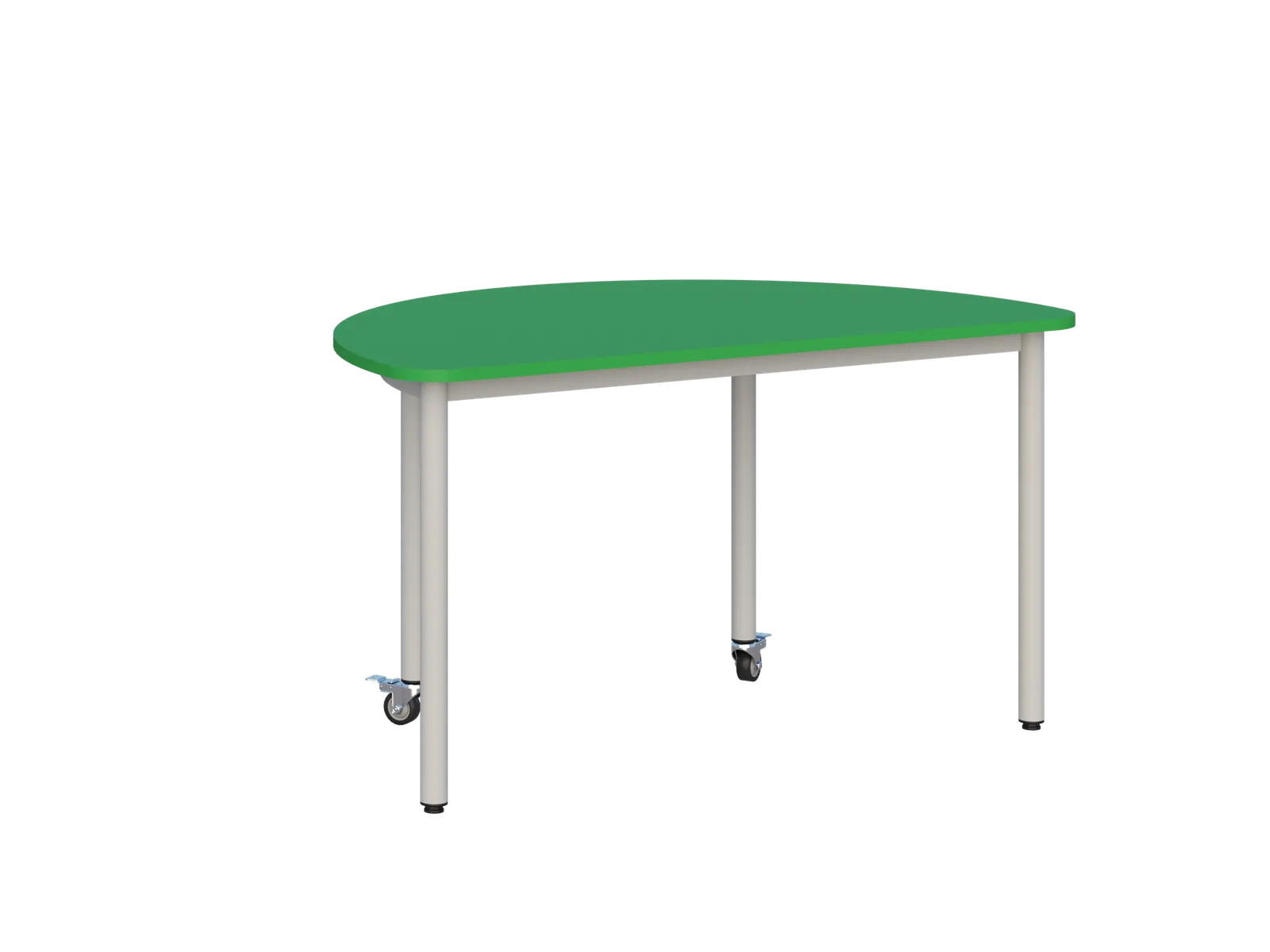 Stolik mobilny szkolno-przedszkolny, blat półokrągły 1200x600 (Nr 4, 5, 6) - widok produktu