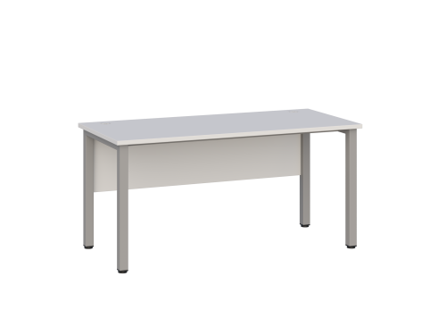 Biurko KUJAWIAK STILO 1600x700 - wariant blat popiel na stelażu aluminium