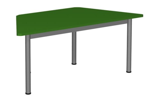 Stół trapezowy 1400x700 noga fi 40 - widok od frontu