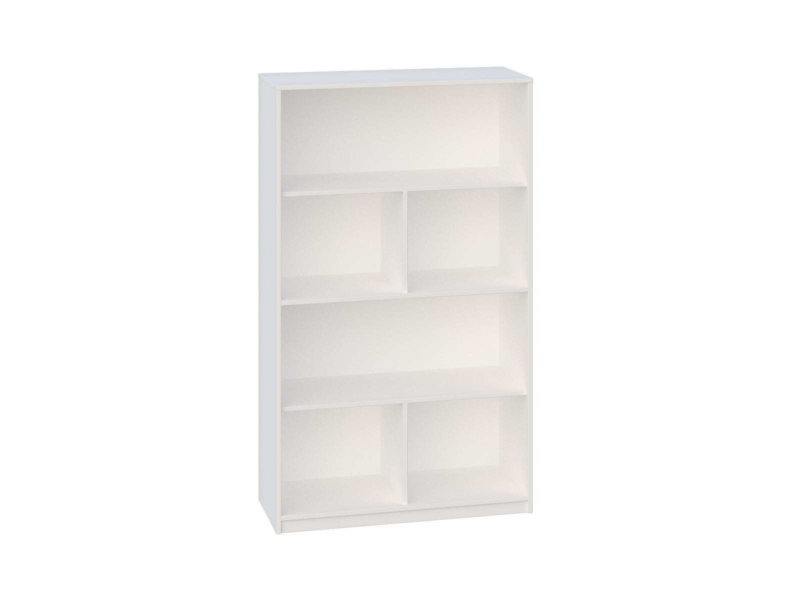 Regał otwarty Ultra 320 - wariant w dekorze białym, 6 otwartych wnęk