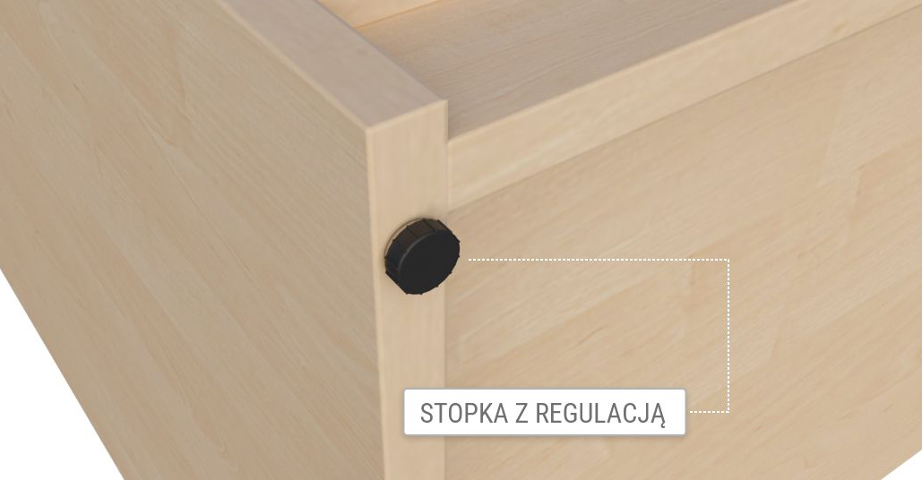 Stopka do regulacji poziomu w szafach kolekcji Ultra