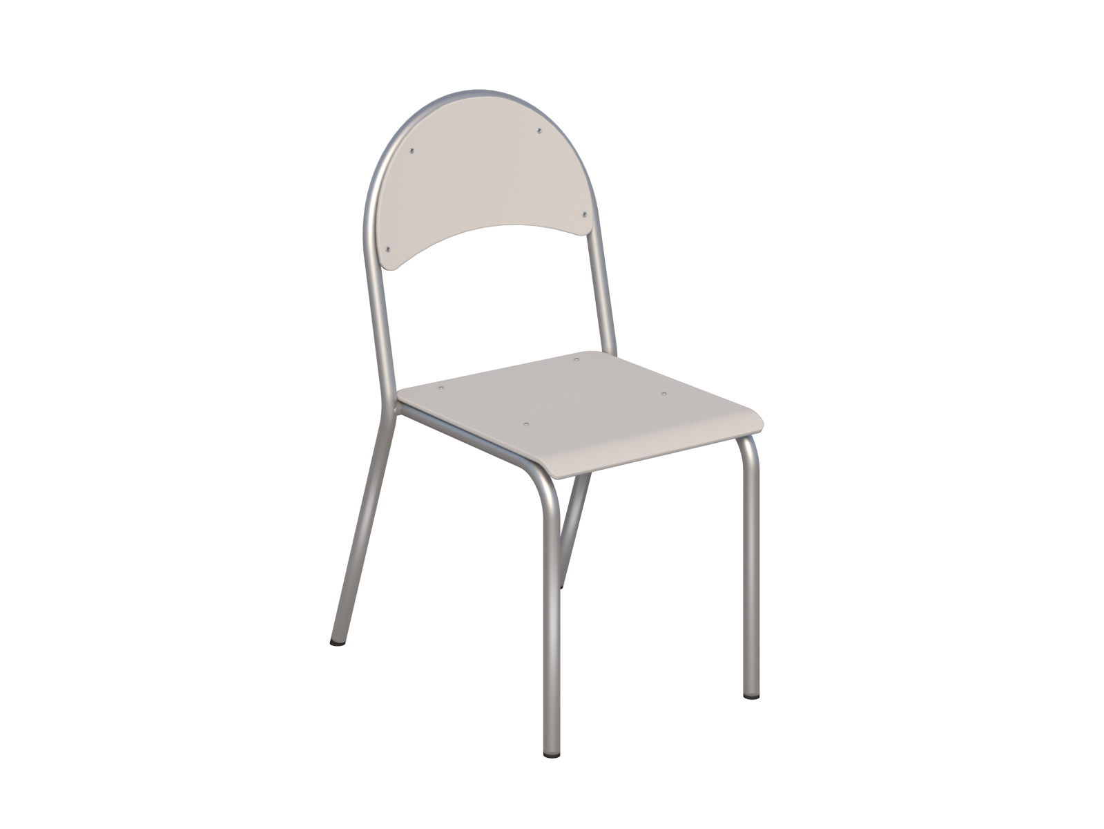 Krzesło szkolne Gaweł - siedzisko sklejka popiel, stelaż aluminium