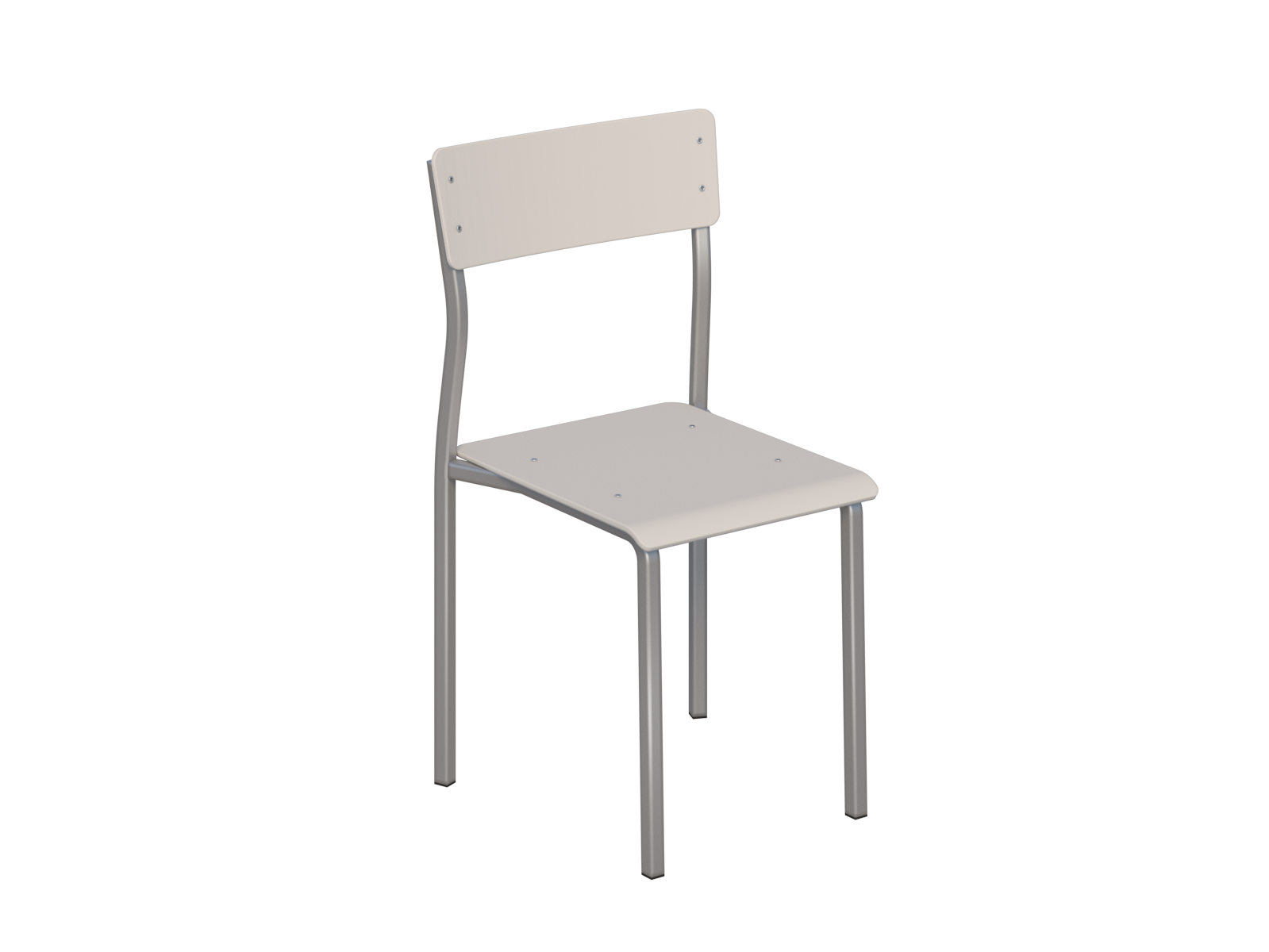 Krzesło szkolne Leon - siedzisko sklejka popiel, stelaż aluminium