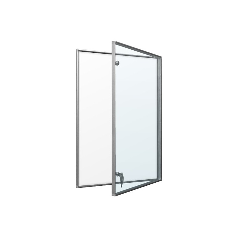 Gablota zewnętrzna GMZ 50x70 cm - uchylne skrzydło z bezpiecznym szkłem akrylowym