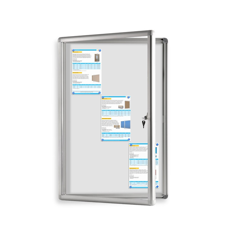 Gablota zewnętrzna GOZ 60x90cm - widok od frontu z magnetycznym podłożem