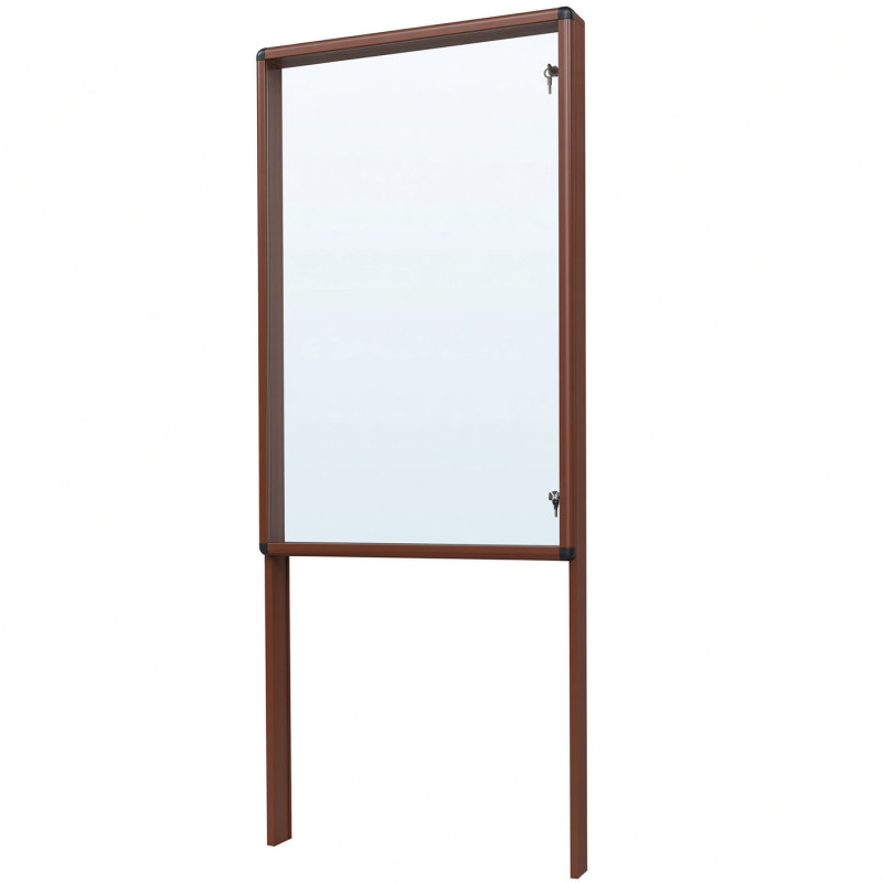Gablota zewnętrzna wolnostojąca GOZ-WL 100x100 cm w kolorze brązowym