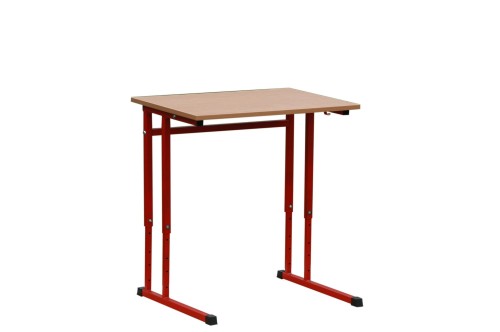 Stolik szkolny 1-osobowy regulowany Robert - widok z profilu stalowego 25x25 mm