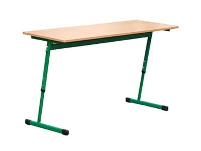Stolik szkolny 2-osobowy Tezet - widok stelaża z rury owalnej 38x20 mm