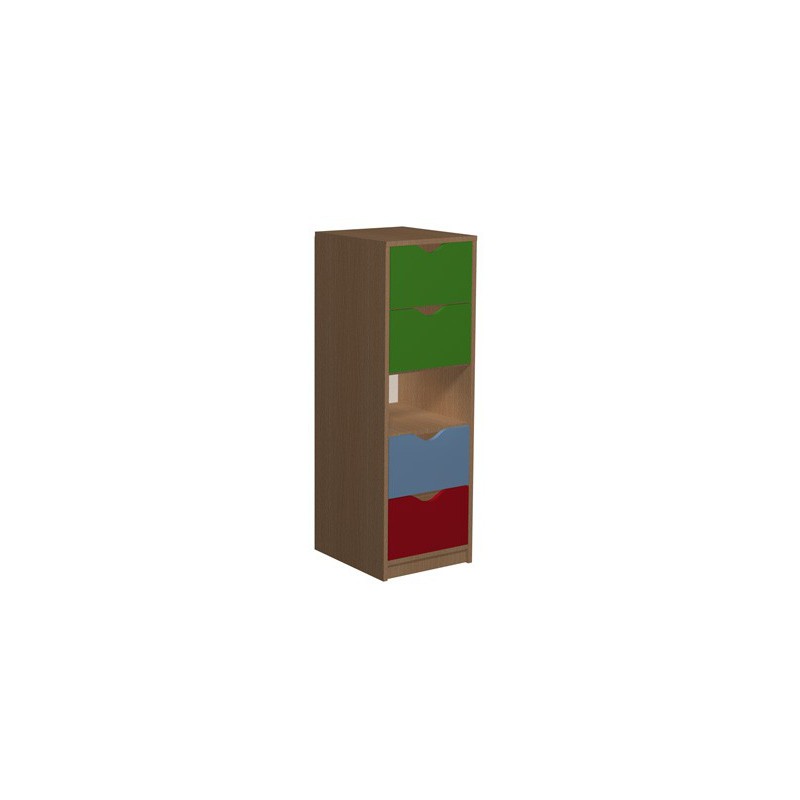 Regał z 4 szufladami przedszkolny szkolny Małgosia 23 - widok produktu
