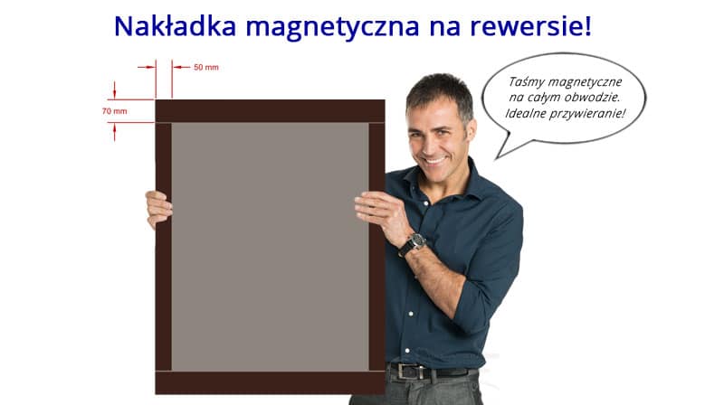 Nakładka suchościeralna Trójlinia - pasy magnetyczne na odwrocie