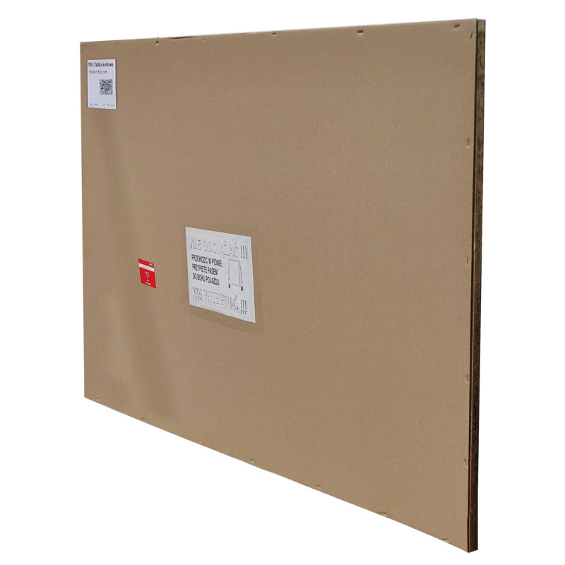 Tablica TBN w linie 150x100 cm - profil aluminiowy, bezpieczny narożnik i półka na pisaki