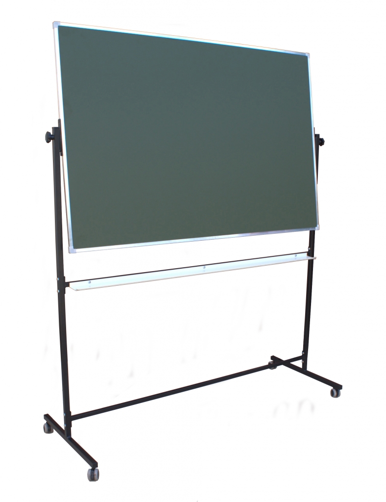 Tablica na stojaku obrotowa dwustronna ceramiczna zielona 150 x 100 cm Bold - widok od frontu