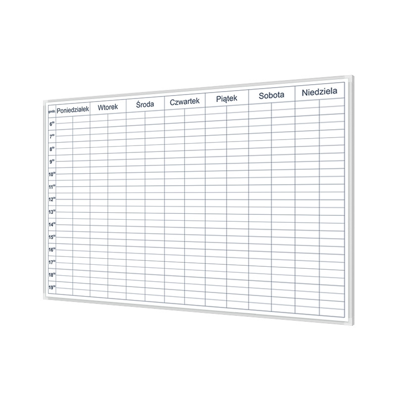 Planer tygodniowy DPL W2 120x100 cm - detal ramy i narożnika