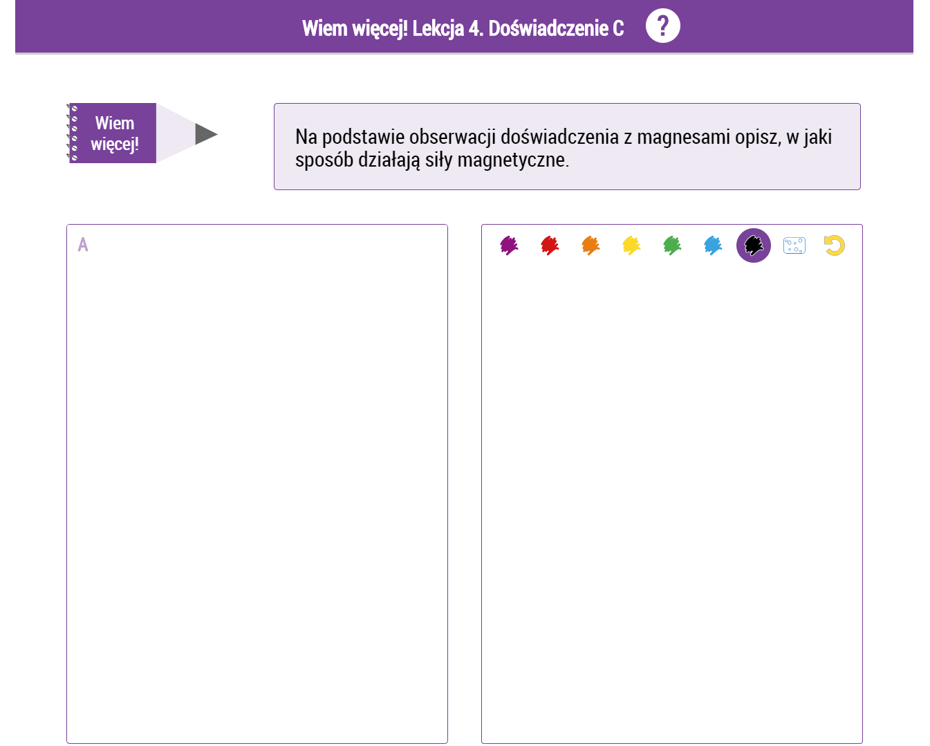 LaboLAB Siły i oddziaływania - zrzut ekranu materiałów cyfrowych 3