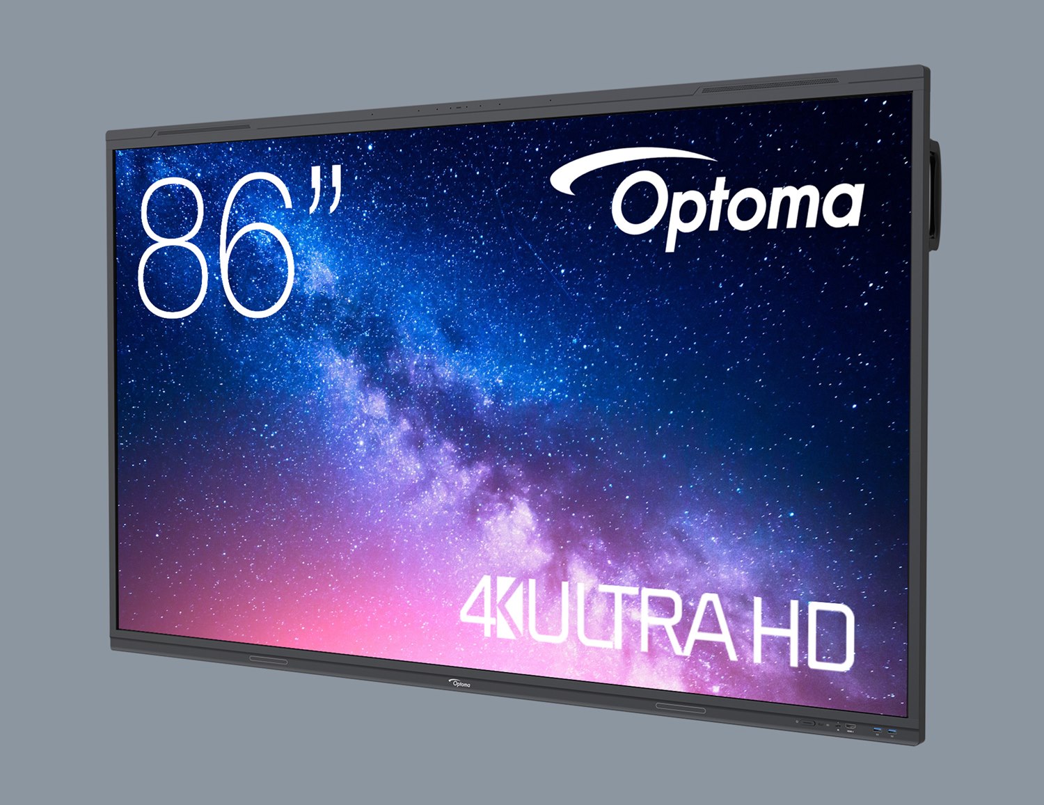 Monitor interaktywny Optoma 5863RK 86 cali - widok od frontu