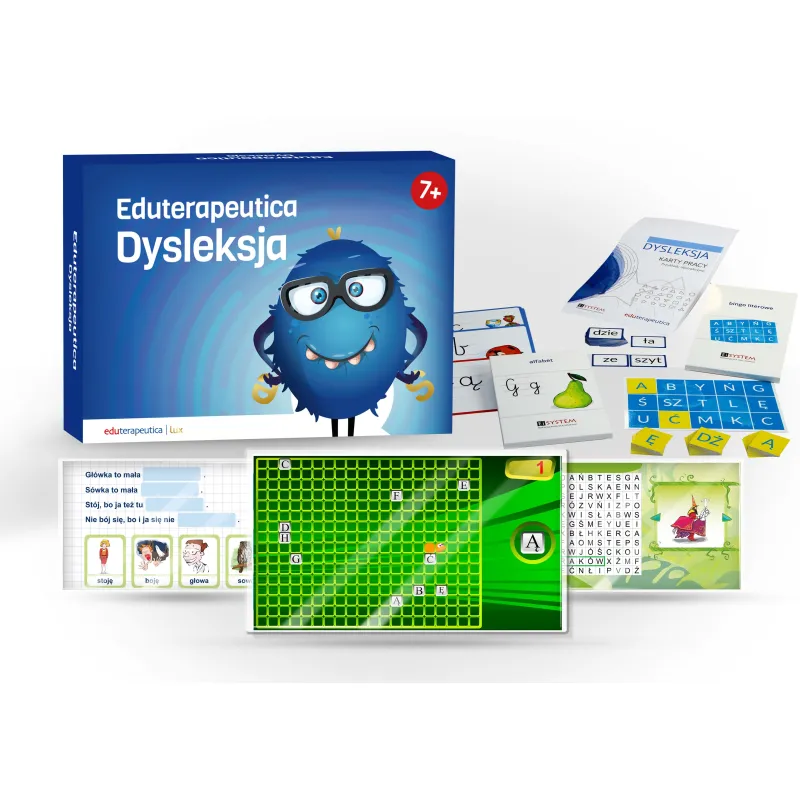 Eduterapeutica Lux Dysleksja - karty pracy i materiały drukowane