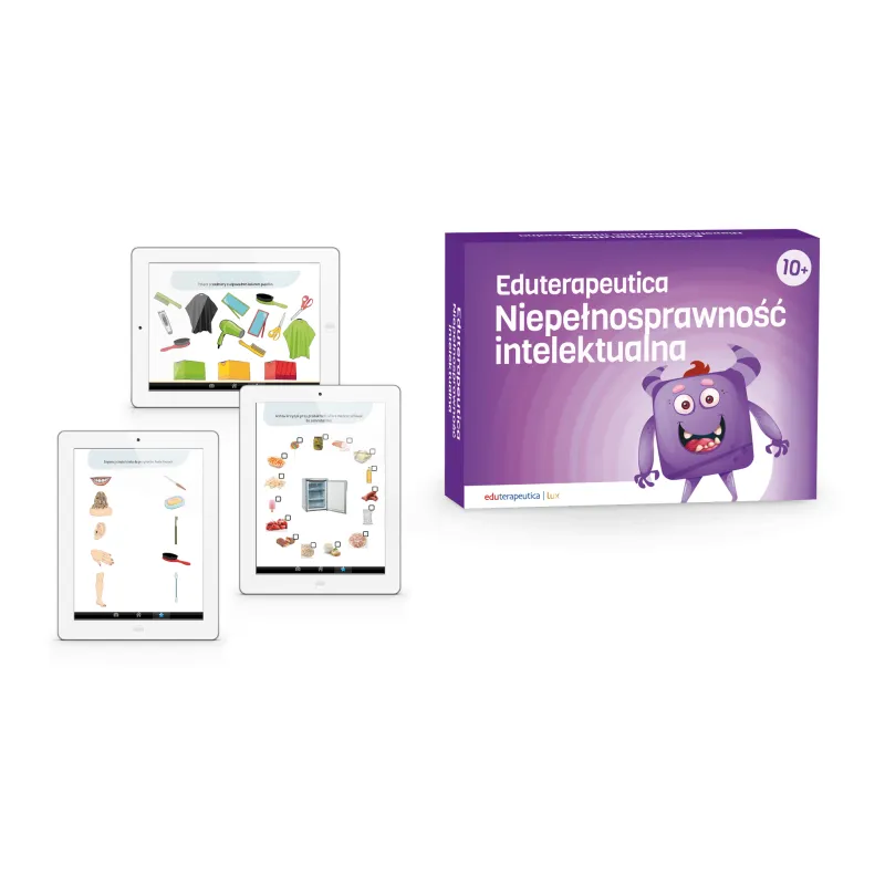 Ćwiczenia interaktywne Eduterapeutica Lux na tabletach i monitorach