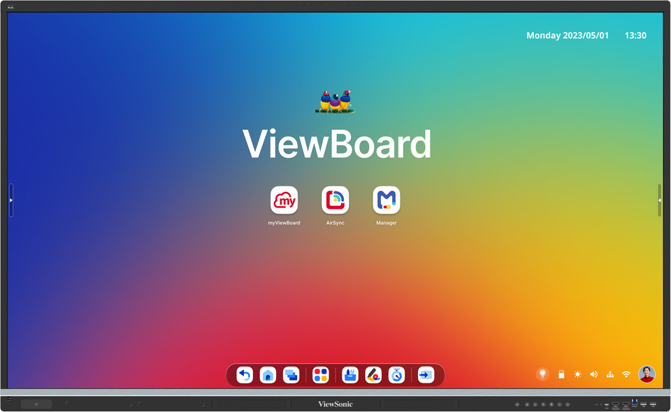 Monitor interaktywny Viewsonic IFP6551-3C 65 cali - widok od frontu