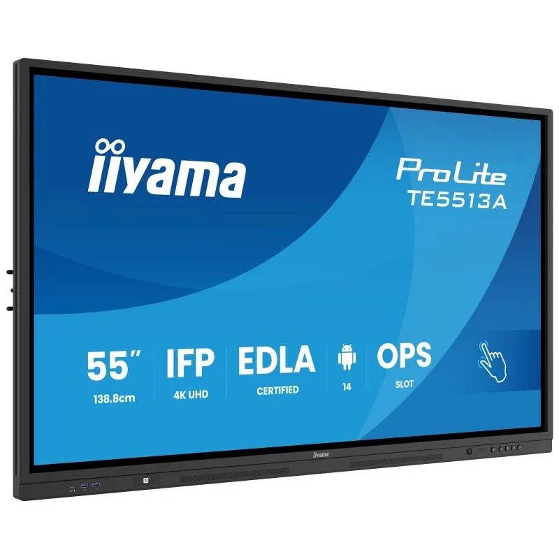 Monitor interaktywny iiyama 55" TE5513A-B2AG 4K z certyfikatem Google - EDLA