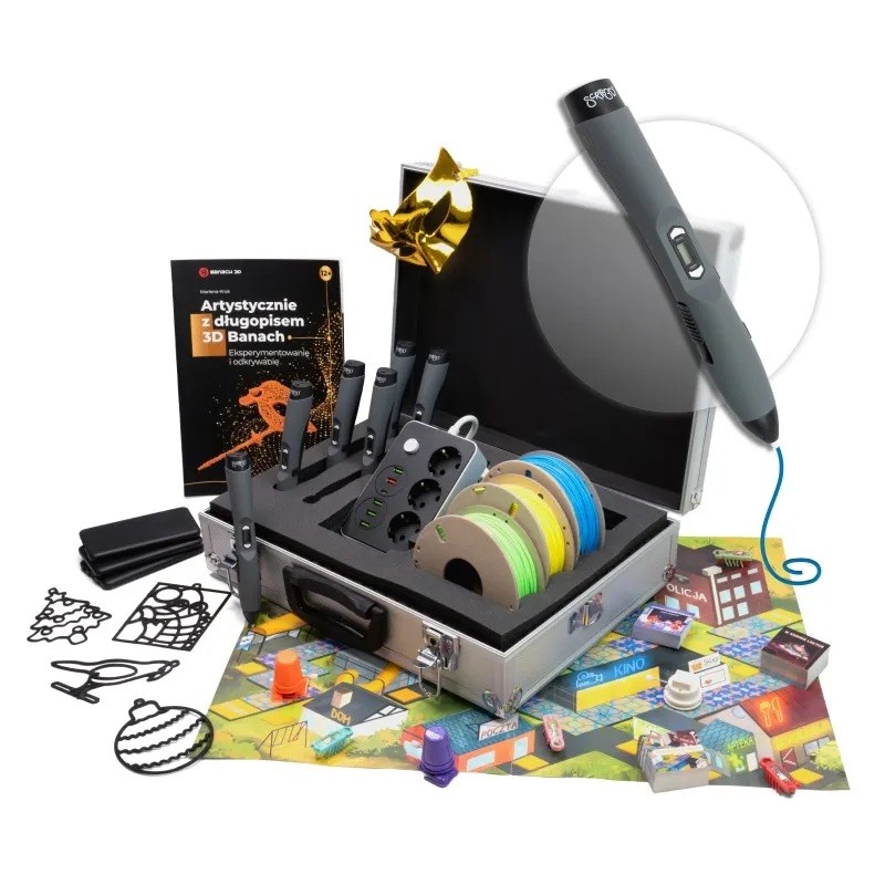 Długopisy 3D Banach Master Full Set - walizka - 6 szt długopisów z dodatkami - zdjęcie 2