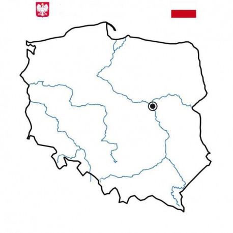 Nakładka suchościeralna Mapa Polski Kontur - zdjęcie 3