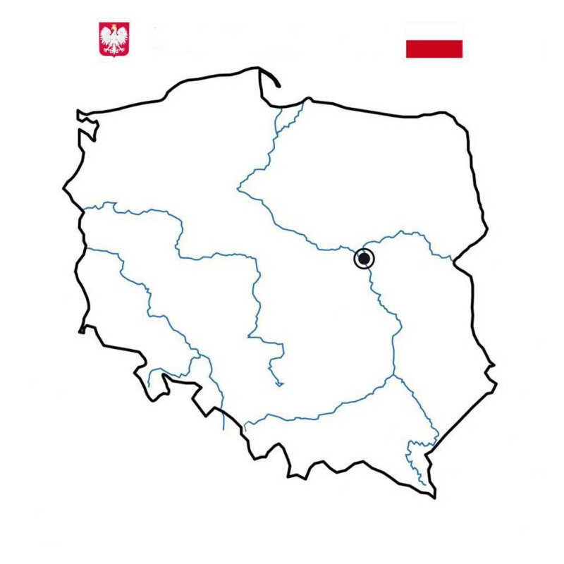 Nakładka suchościeralna Mapa Polski Kontur - zdjęcie 2