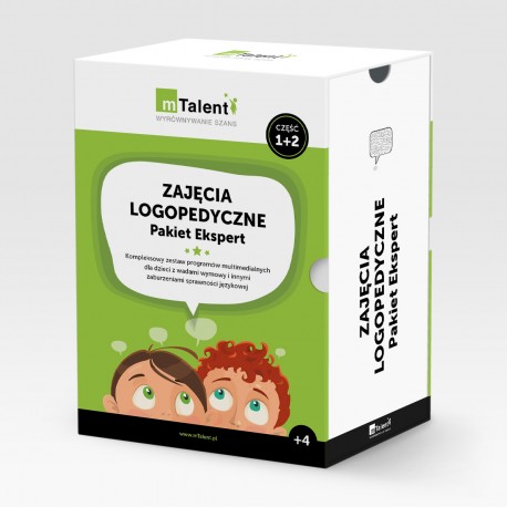 mTalent- ZAJĘCIA LOGOPEDYCZNE 1 + 2 - PAKIET EKSPERT - program multimedialny