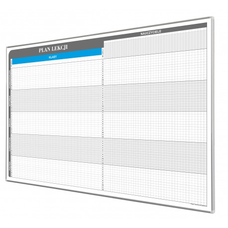 Plan lekcji dla 30 klas i 40 nauczycieli 144x92cm magnetyczny suchościeralny - zdjęcie 3