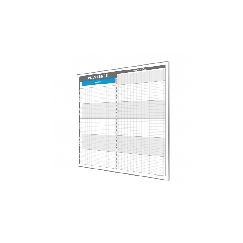 Plan lekcji dla 12 klas i 20 nauczycieli 70x92cm magnetyczny suchościeralny - zdjęcie 2