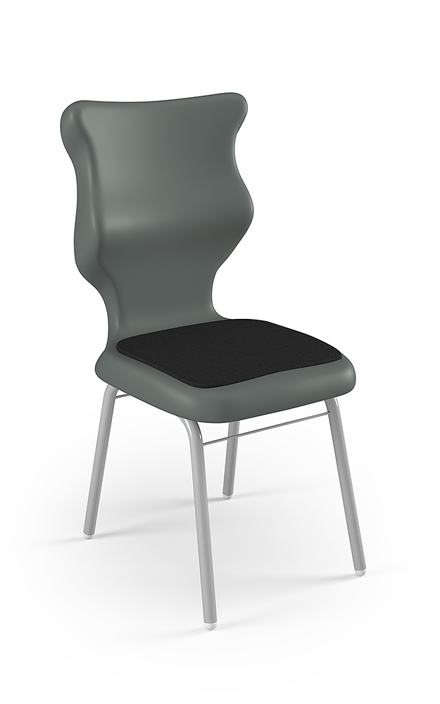 Dobre krzesło ergonomiczne Classic Soft Entelo szkolne przedszkolne - Szary RAL 7031