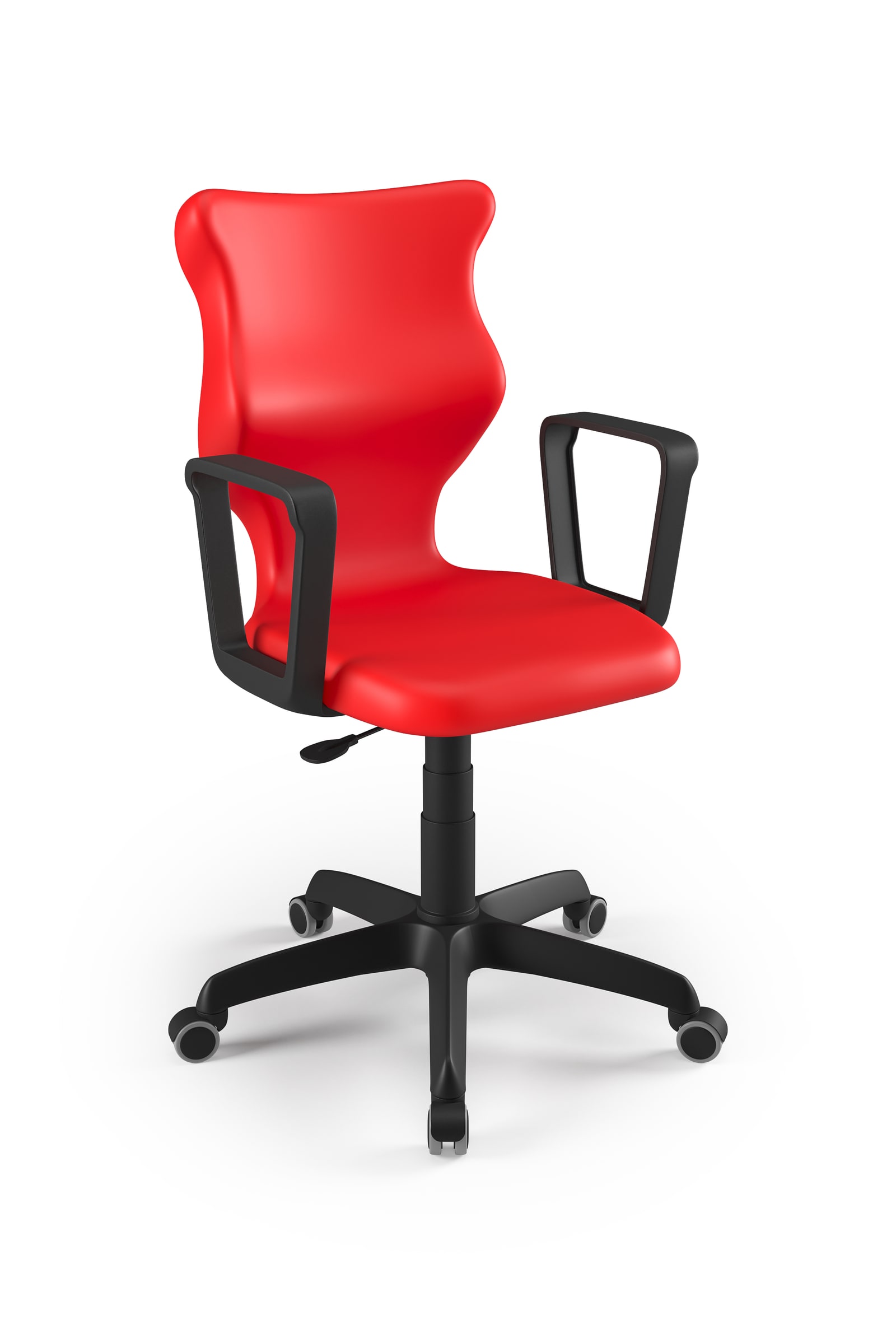 Dobre krzesło obrotowe ergonomiczne Twist Entelo szkolne przedszkolne - Czerwony RAL 3020