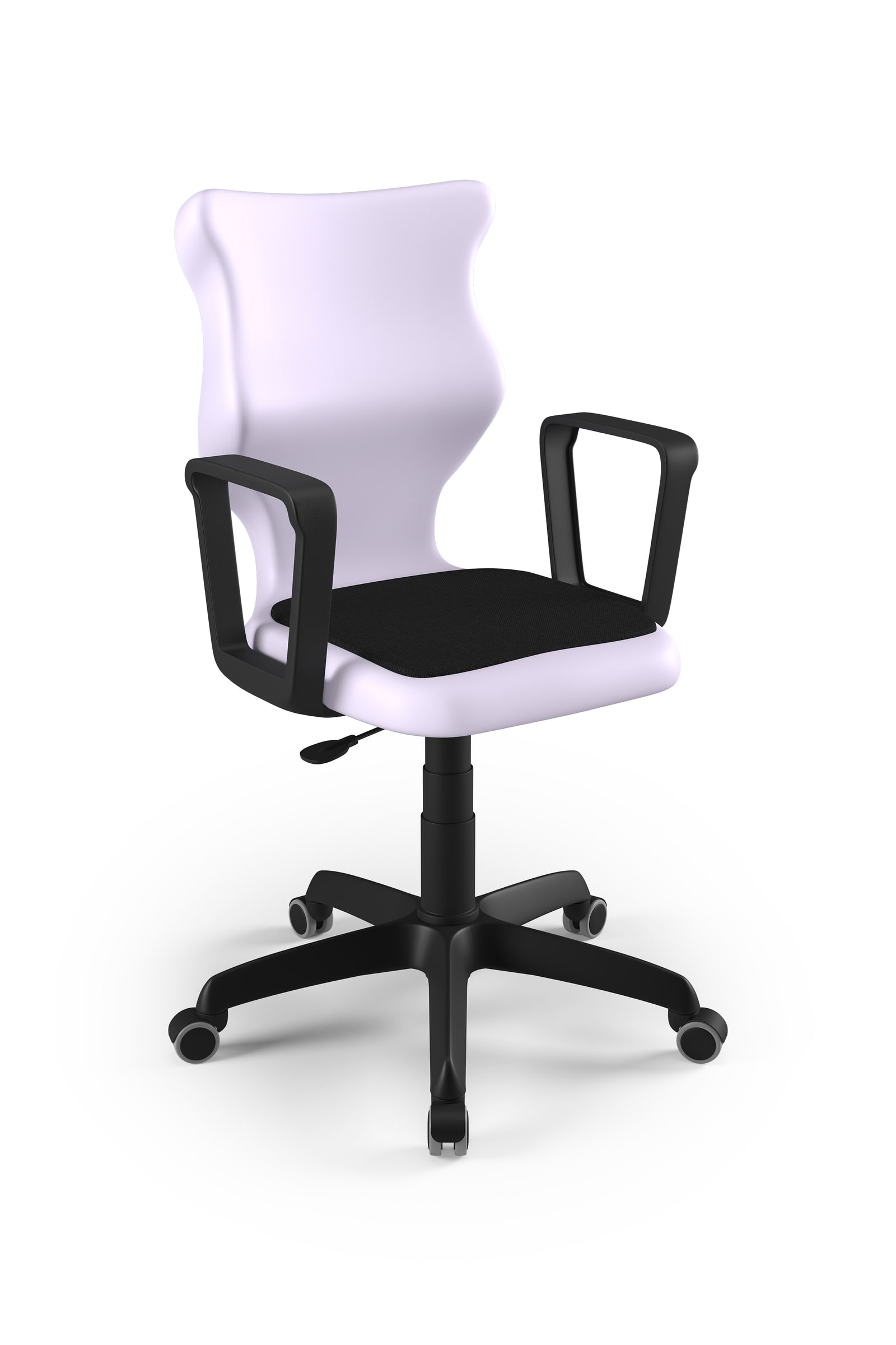 Dobre krzesło obrotowe ergonomiczne Twist Soft Entelo szkolne przedszkolne - Pastelowy fioletowy RAL 290 80 15