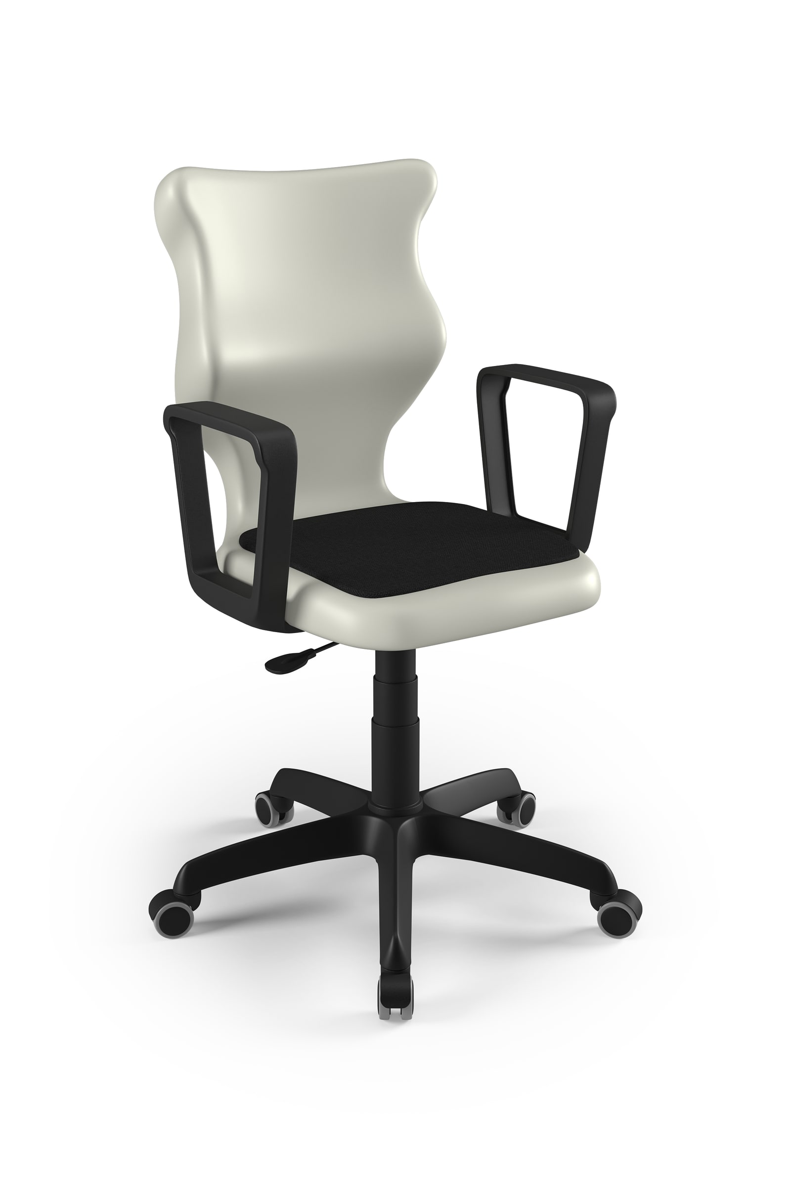 Dobre krzesło obrotowe ergonomiczne Twist Soft Entelo szkolne przedszkolne - Jasny szary RAL 7038